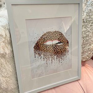 11x14 Wall Art Leopard Lips